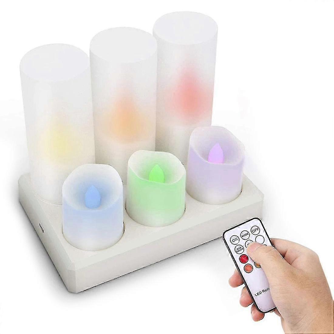Rechargeable Tea Light Blinking Tea Light Candle With Charging Dock