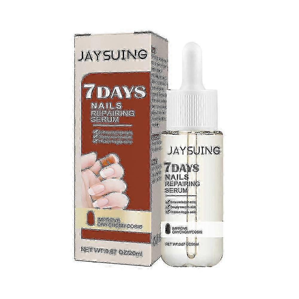 1pc Jaysuing 7 días de reparación de uñas esencia elemento reparación encarnada engrosamiento de uñas gris uña mano pie uñas reparación líquido