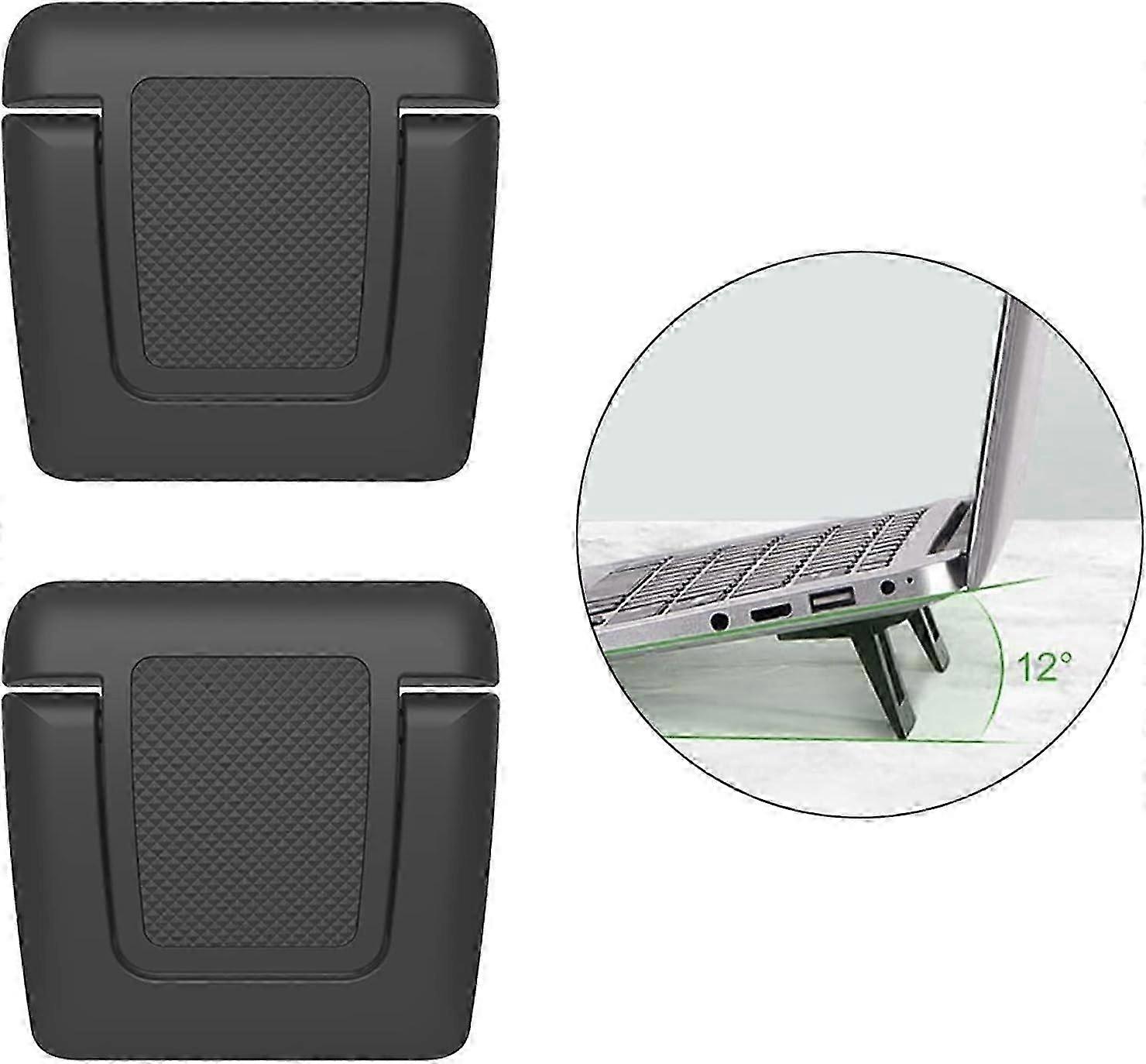 2Pcs Mini Laptop Stand Invisible Computer Stand Foldable Portable Ventilated Desktop Laptop Holder Keyboard Riser Suitable