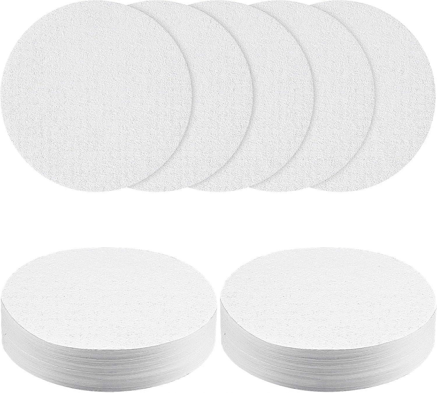 100  64mm Round Coffee Filters, Micro Paper Filter Replacement for Coffee and Espresso Machines - White