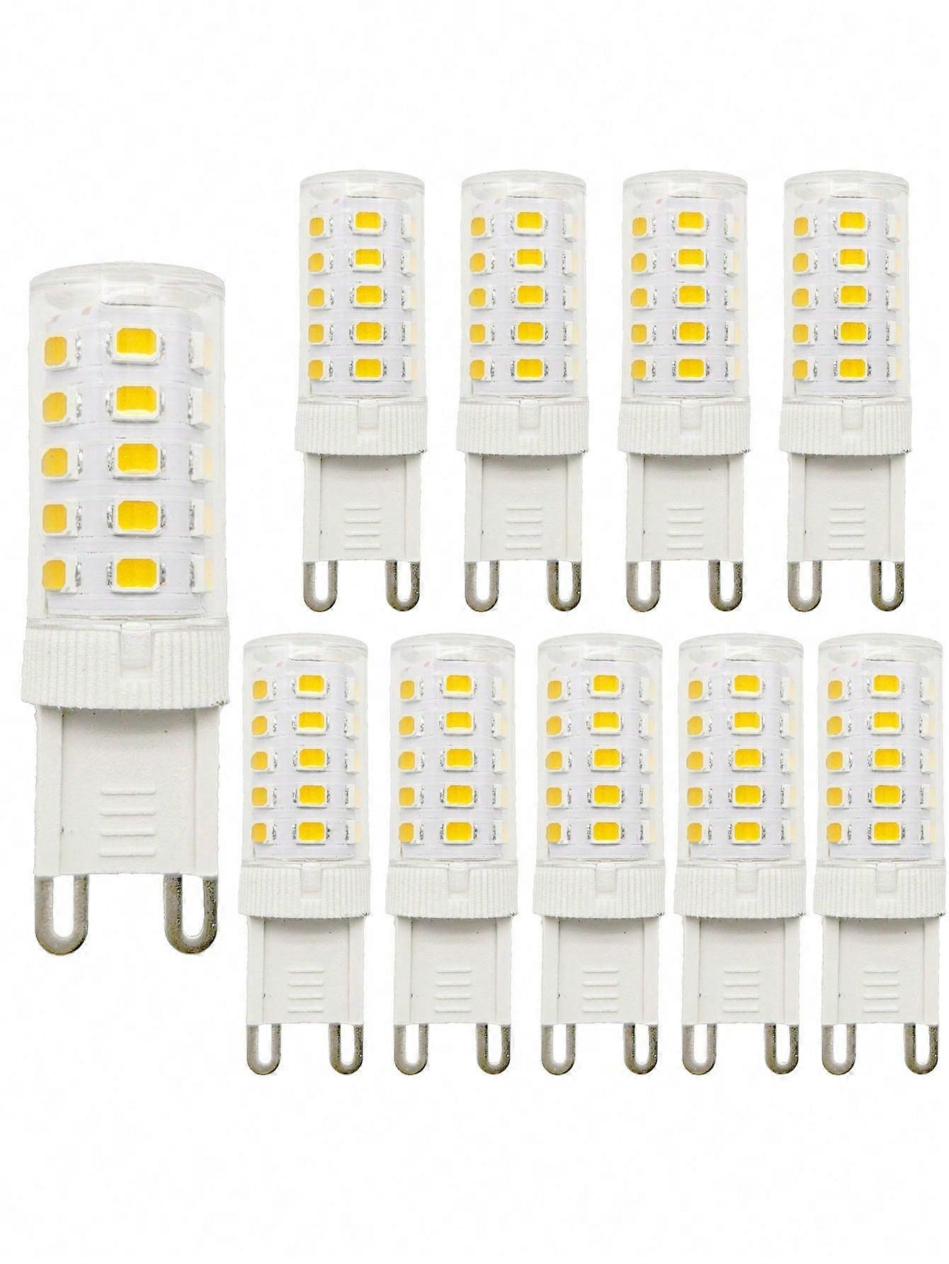 10pcs G9 LED Bulbs, Replaceable, White/Warm Light, 4W, G9 Base