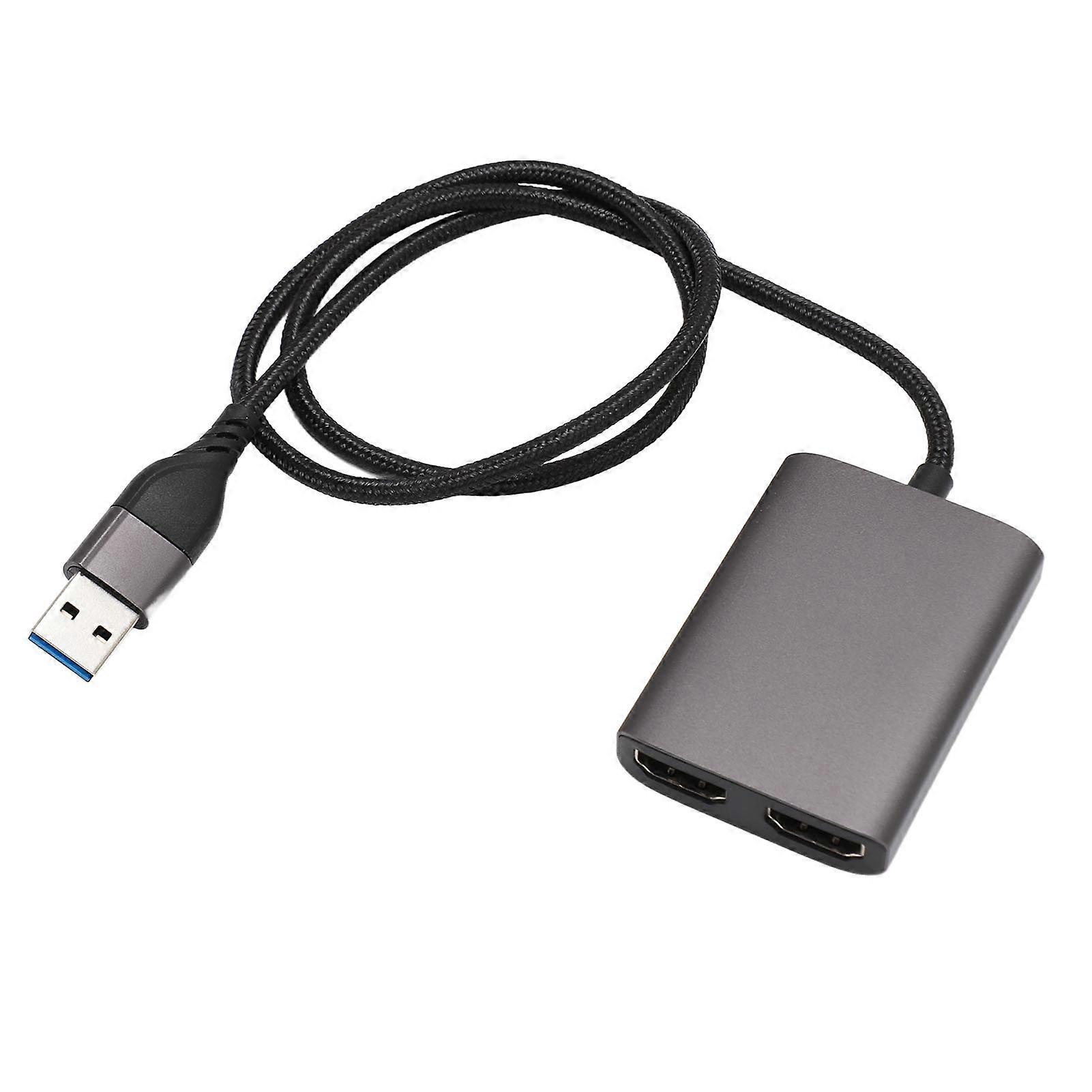 USB Type-C to HD Adapter, ABS Aluminum Alloy, 1080P 60Hz Output, Dual Interface, USB to HD Video Adapter for PC, Laptop, Desktop