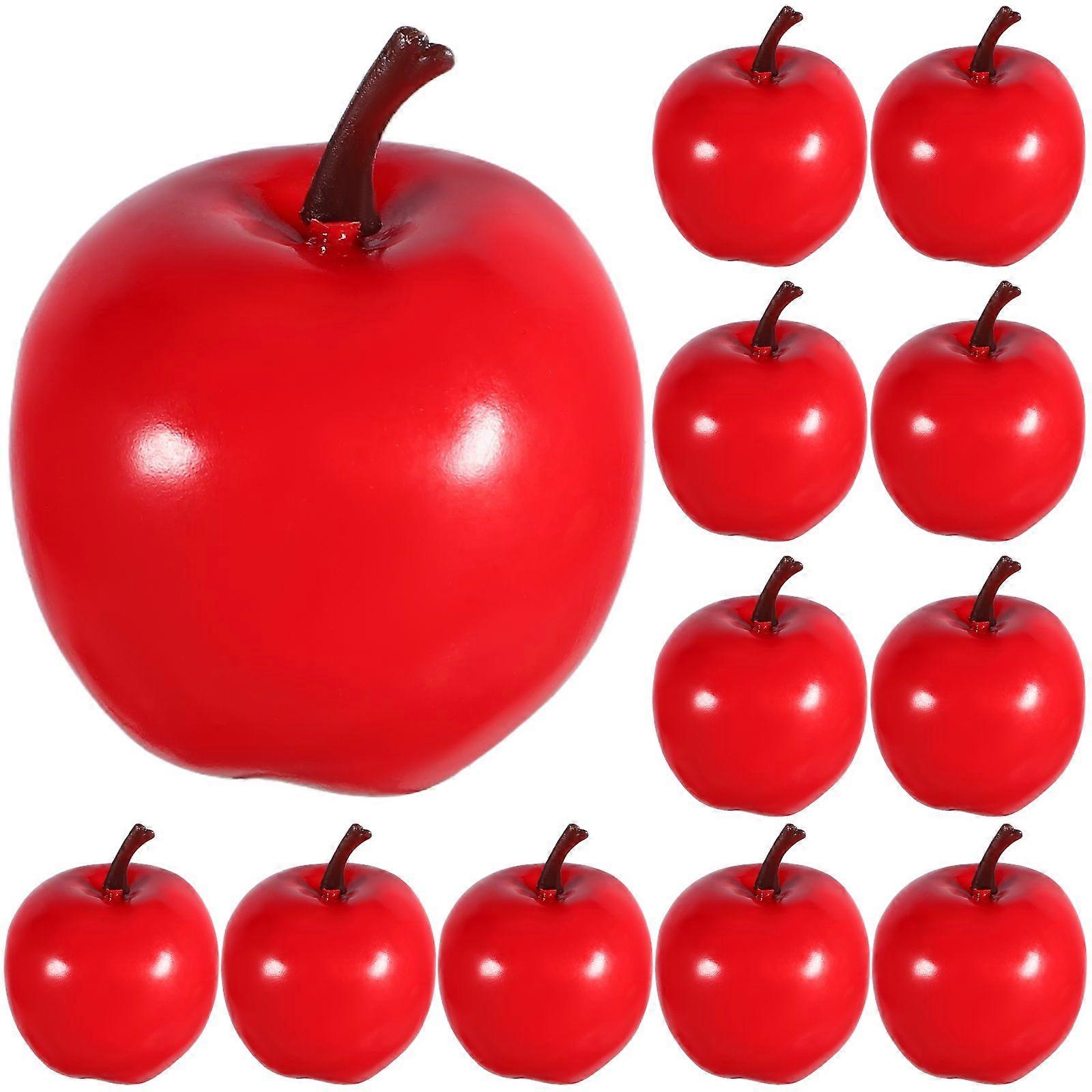 30Pcs Imitation Apples Models Decor Realistic Fruit Models Ornament Photography Props