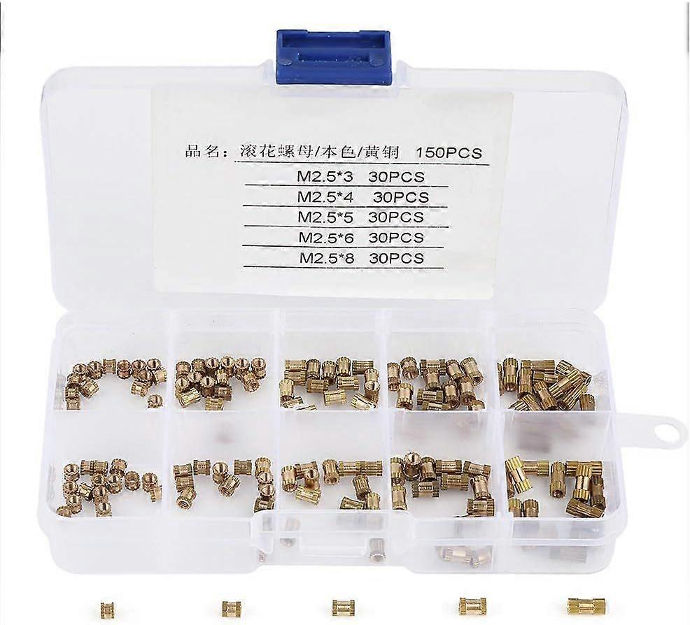 150pcs M2.5 Brass Insert Laiton Nolet Filet Rond Insert Embedded crous
