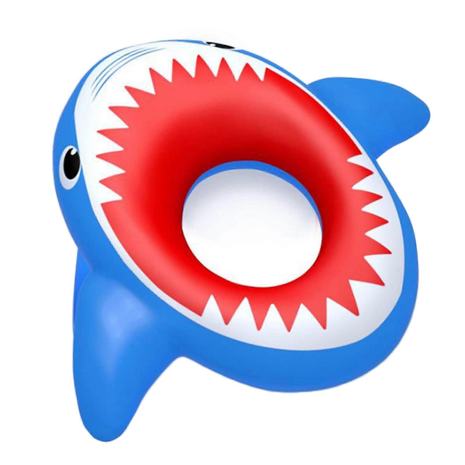 Shark Swim Ring Float for Pool Use - Inflatable & Durable Design
