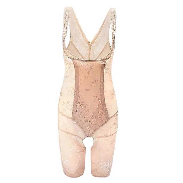 Womens Shapewear Firm Control Lace N Smooth Built-in Bra Body Shaper Fajas Crotch Lingerie Sexy Lace Bodysuit Deep V Teddy One Piece Lace Babydoll