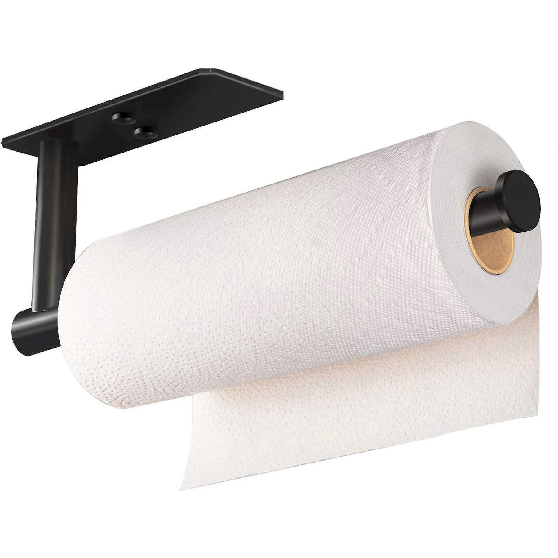 Stainless Steel Under-Cabinet Paper Towel Holder - Self-Adhesive Wall Mount Kitchen Rack for Easy Access and Space Saving