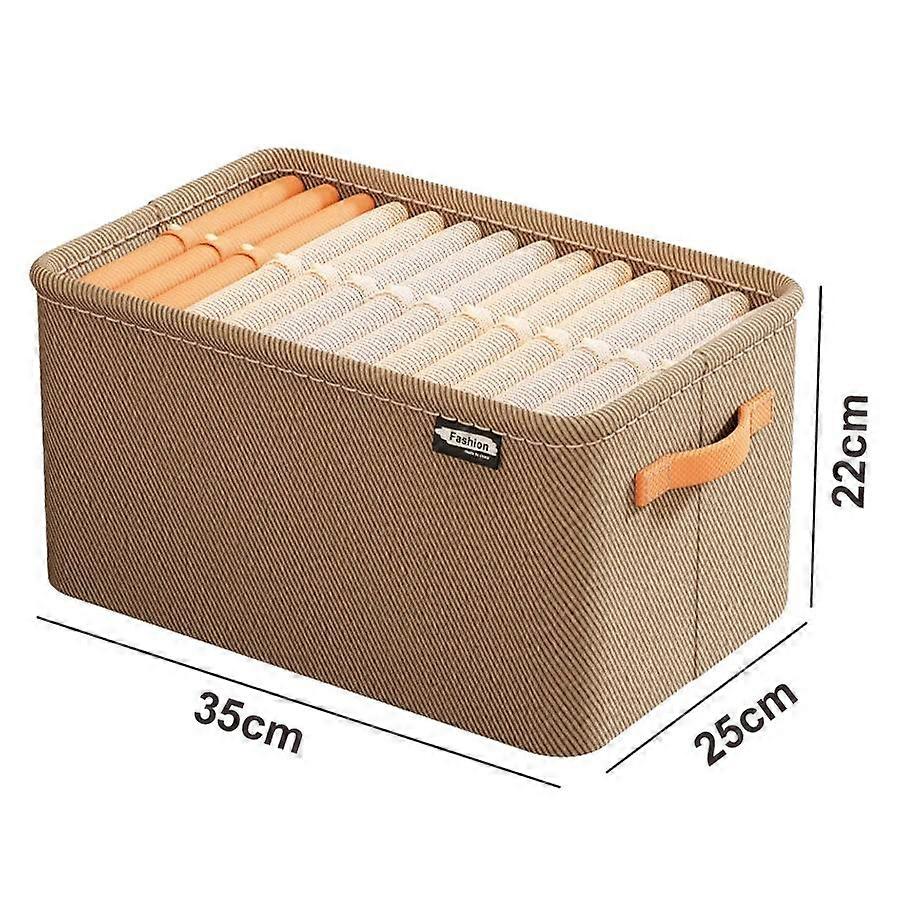 Home Use Drawer Style Wardrobe Long Rectangle Partitioned Ioan Storage Box Foldable Organizer Box For Clothes Pants