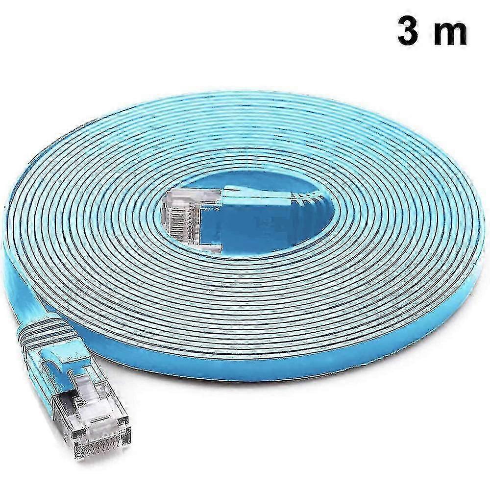 3m Blue Cat 6 Ethernet Cable Lan Cable Flat Network Cable Cat6 Ftp Cable Communication Radio Accesso