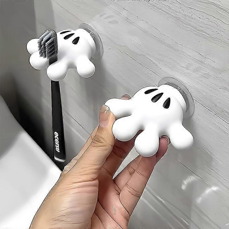 Easy-Install Cute Palm Wall-Mounted Towel & Toothbrush Holder - Perfect for Kids' Bathrooms, Ideal for 4-Person Family Storage Solution
