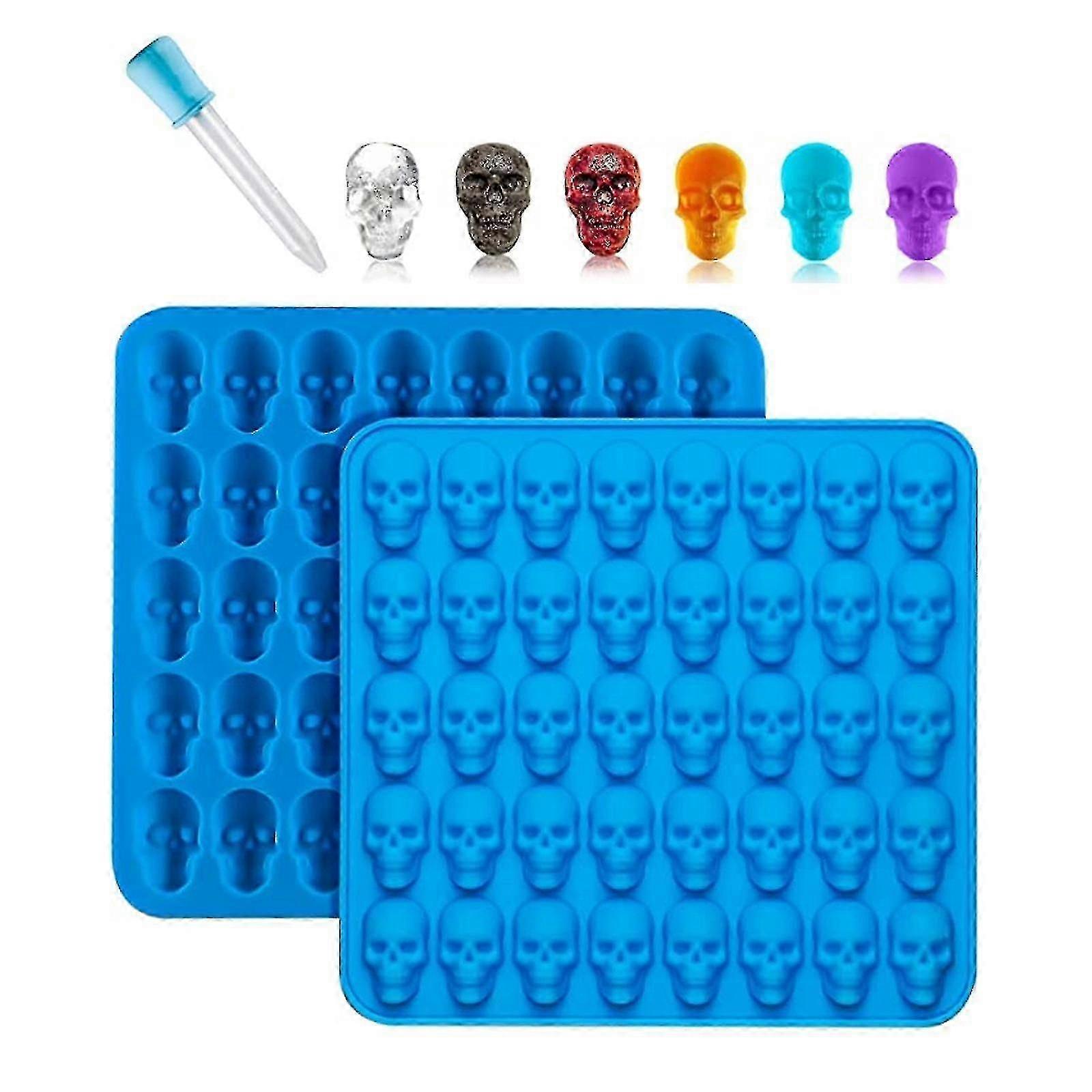 40 - Grid Small Skull Ice Trays - Ideal for Halloween Baking
