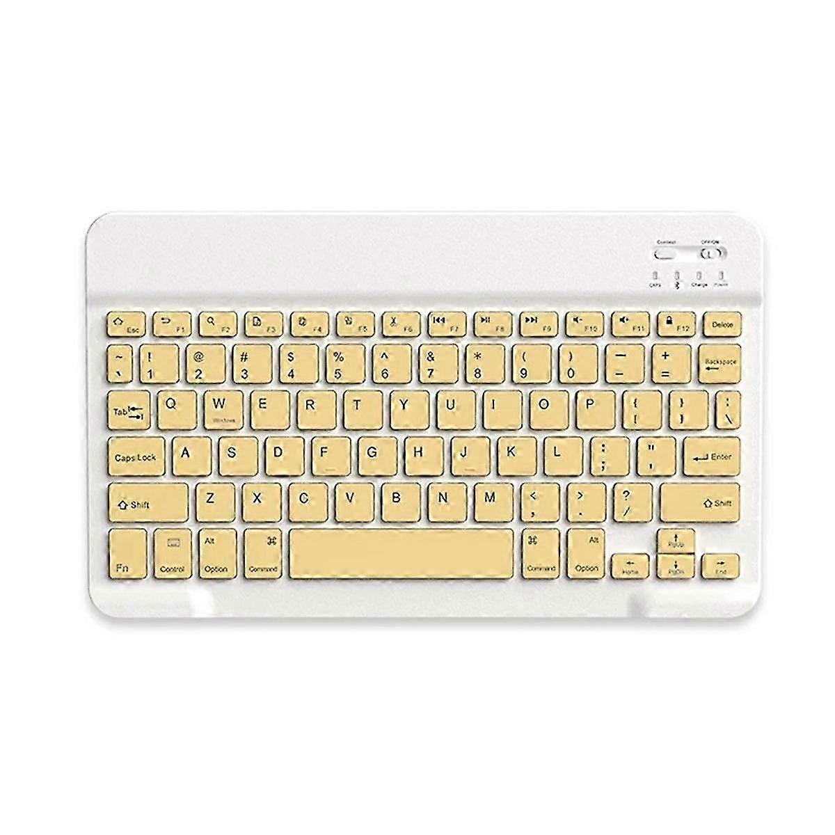 10 Inch Rechargeable Bluetooth Keyboard Ultra-Thin Portable Bluetooth Keyboard for , IOS, Android,