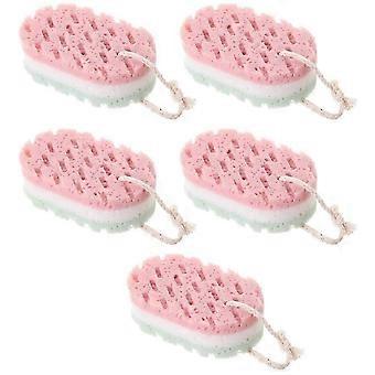 YOPAY 6er-Pack Badeschwämme, 100 % weiche Fasern, Schwamm für Gesicht, Körper, Dusche, Körperpeeling für Männer, Frauen, Kinder