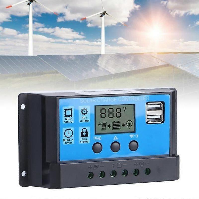 60A Solar Charge Controller - EJLIFE - PWM LCD - Complete charge management