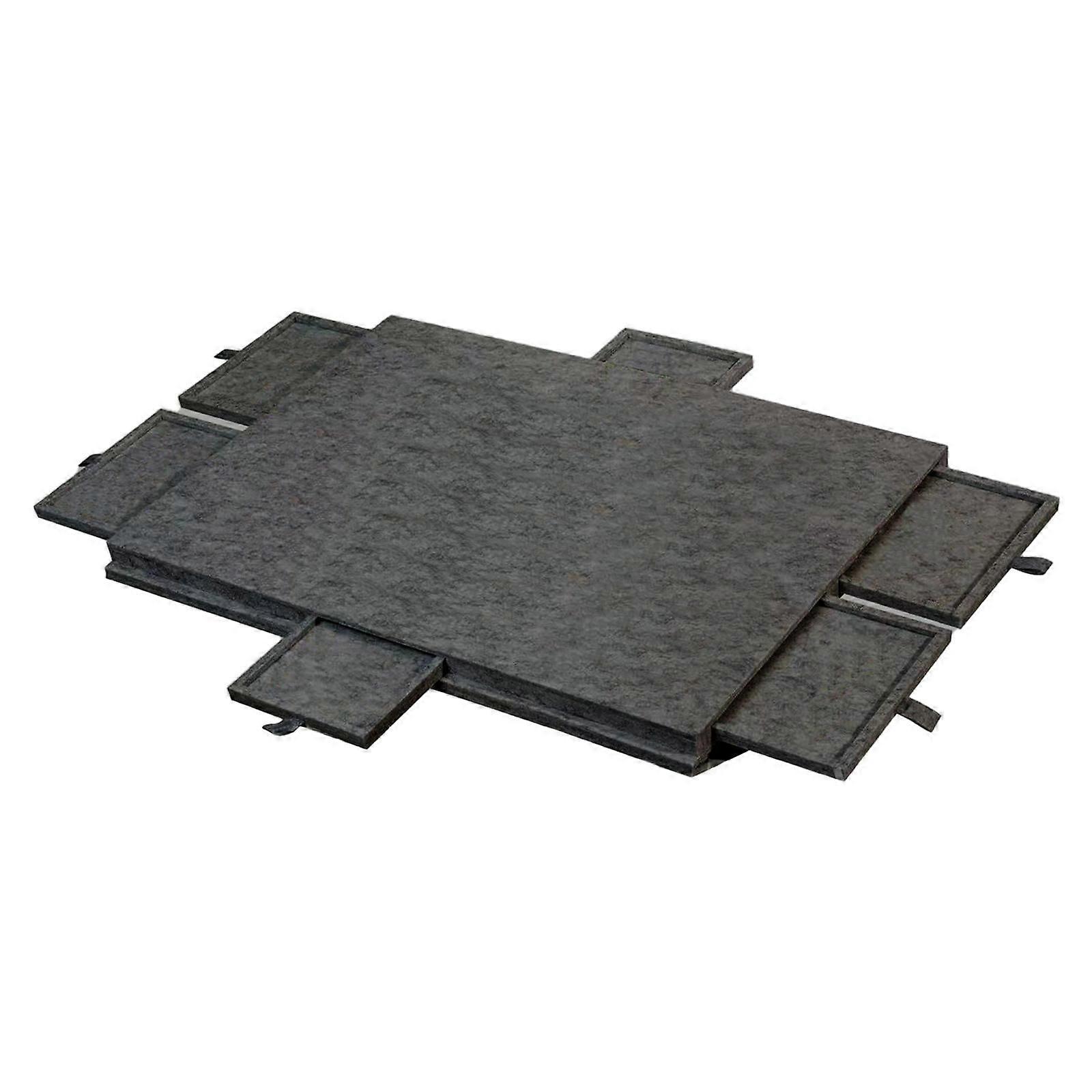 Tilting Jigsaw Board with Stand Felt Jigsaw Table for Gathering Party Travel dark gray S