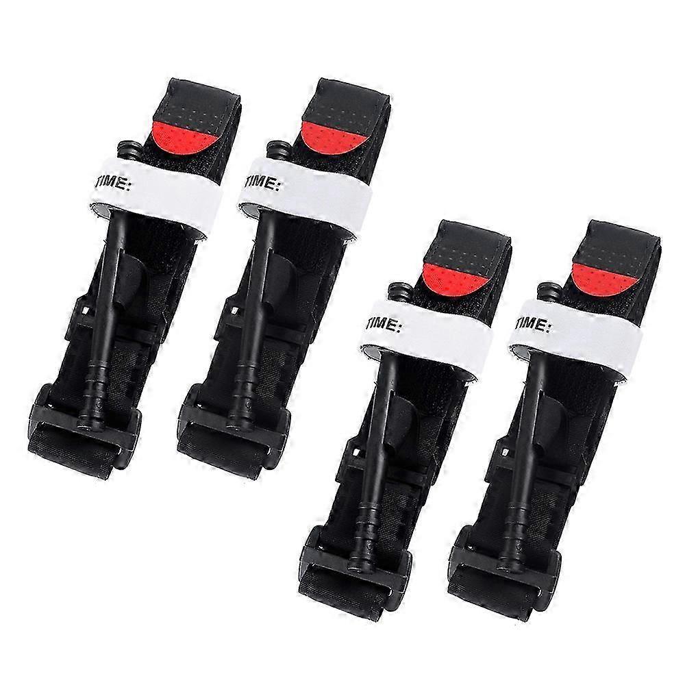 2 Pack/4 Pack Tourniquet - The Fastest, Safest, Most Effective Combat Hemostatic Control Single-Handed Application for Military Tactical First Aid Med