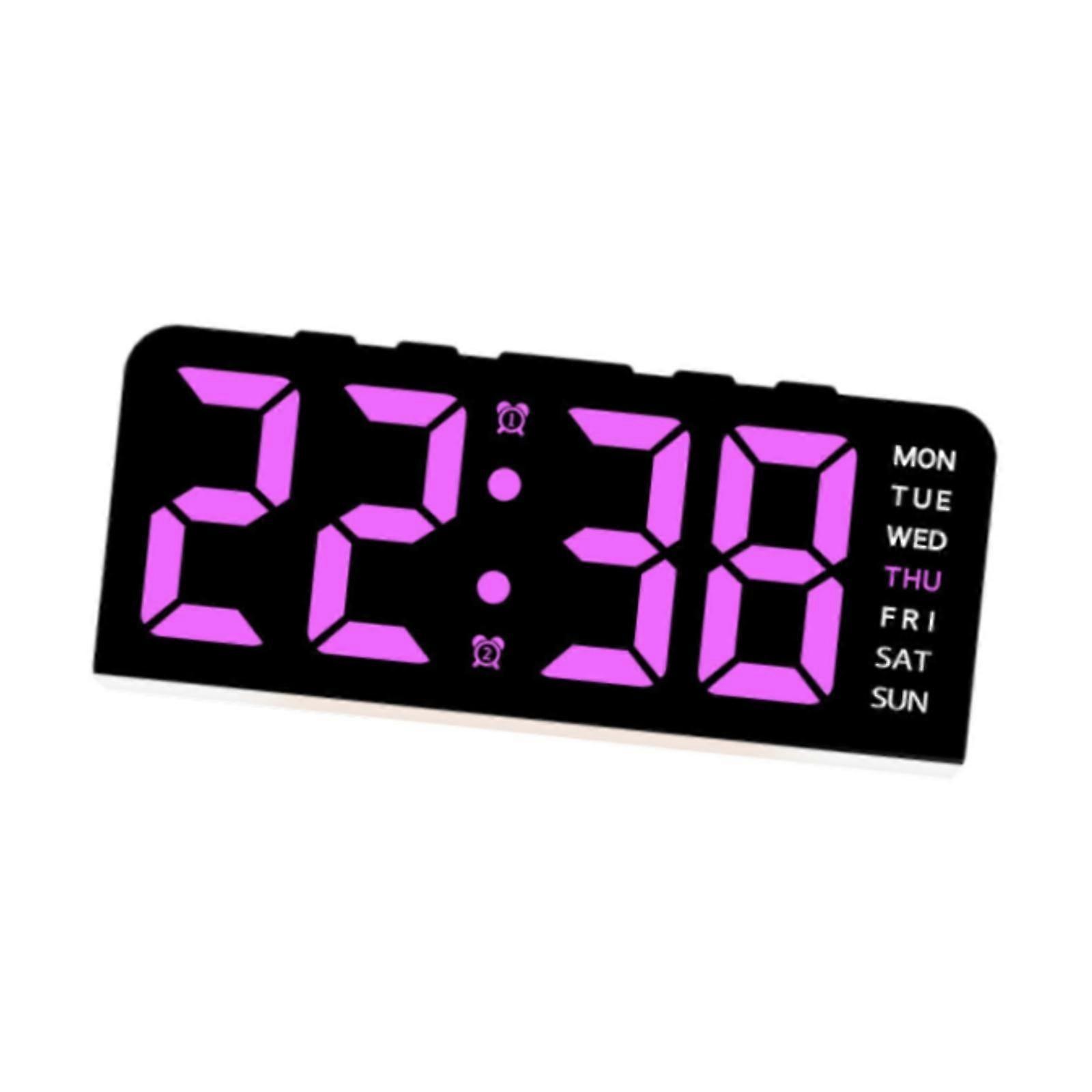 Digital Alarm Clock Versatile Arabic Numerals LED Clock for Office Home Desk Blue