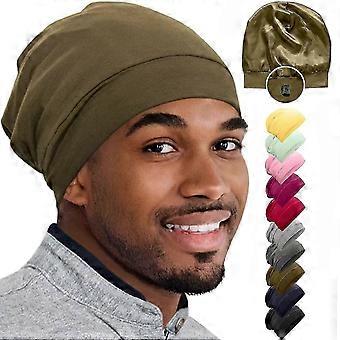 Bonnet Silk Bonnet For Sleeping Satin Bonnet Bonnets Women Silk Sleep  Olive