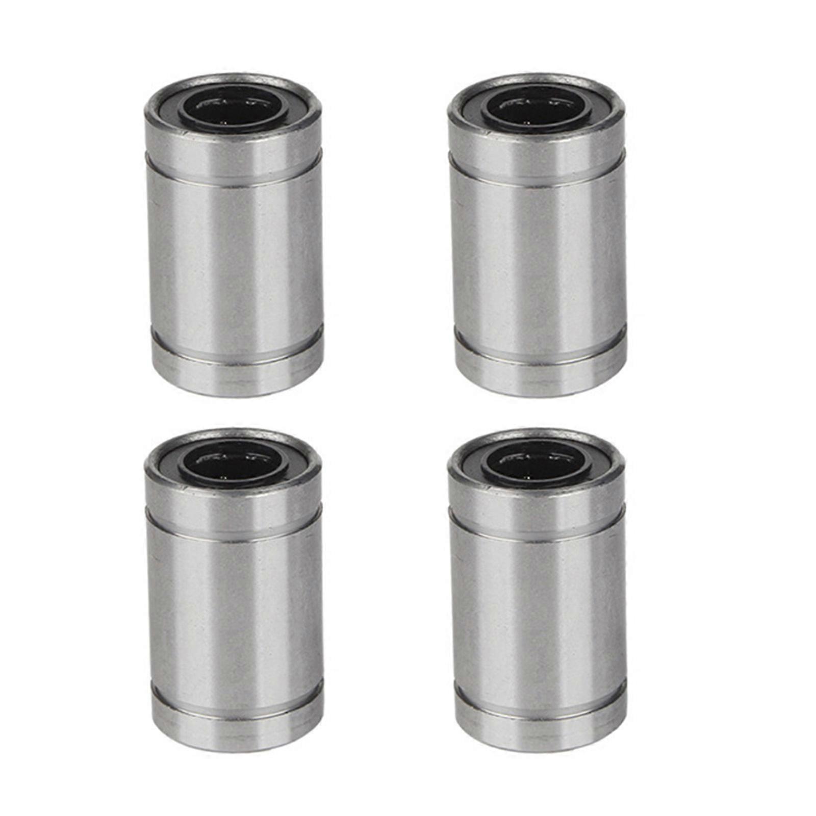 4Pcs LM6UU LM8UU LM8LUU Linear Bearings 8mm Linear Motion Bearing Bushing Double Side Rubber Sealed for 3D Printer