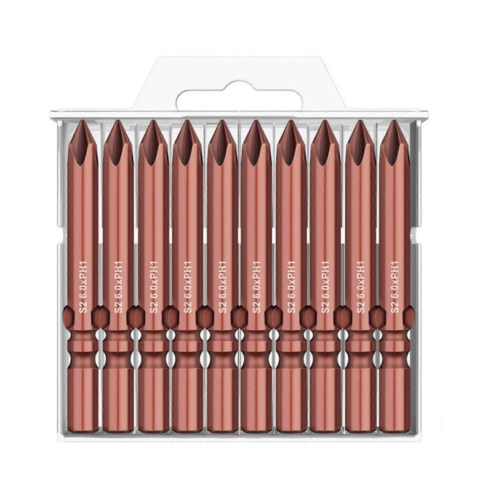 Magnetic Impacts Crossing Bit Long Screwdriver Bit PH0 PH1 PH2 1/4Inch Hex Shank Crossing Impacts Driver Bit for Drilling