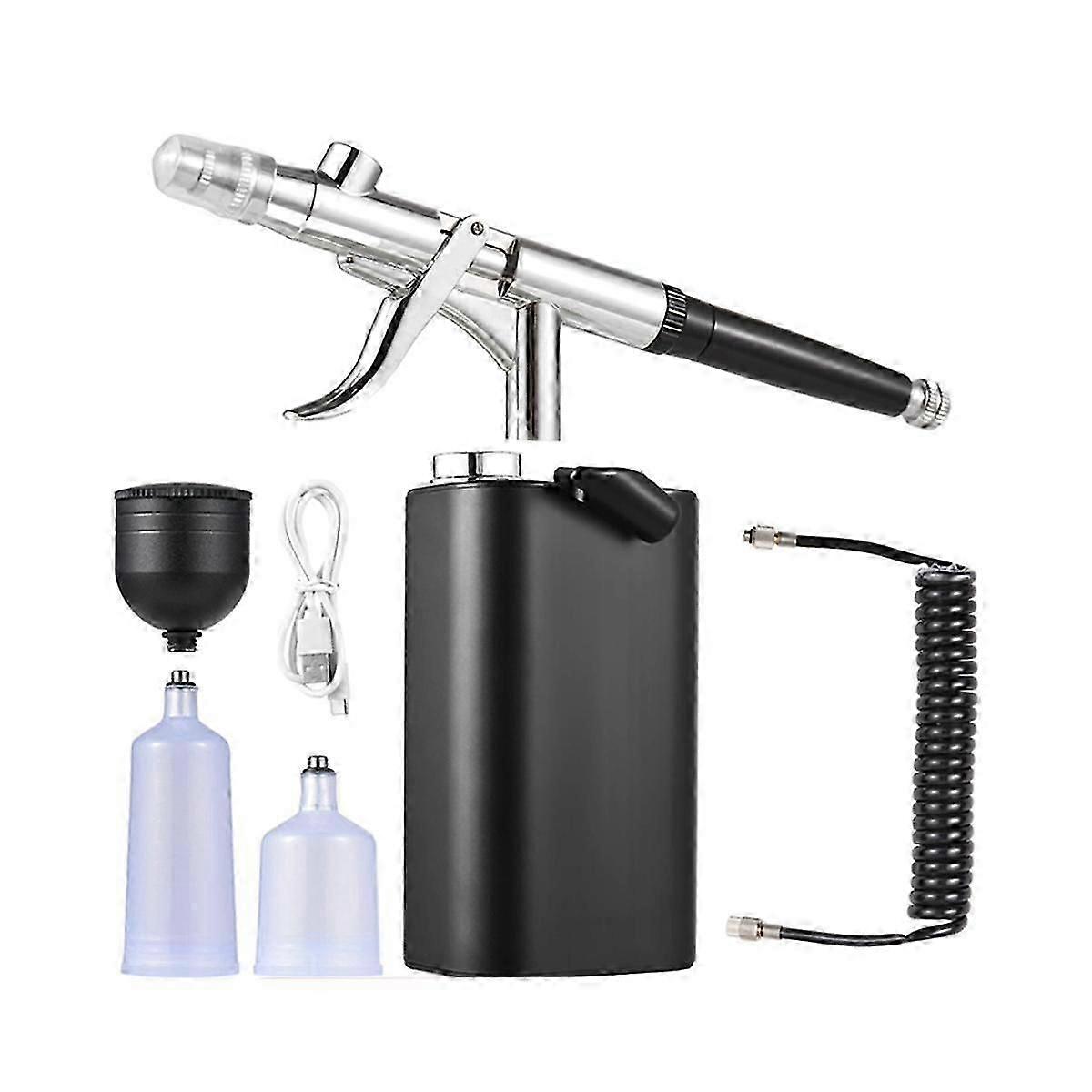 40PSI High Pressure Airbrush Kit Cordless Handheld Air Brushes with 0.3mm Tip with Compressor for P JN