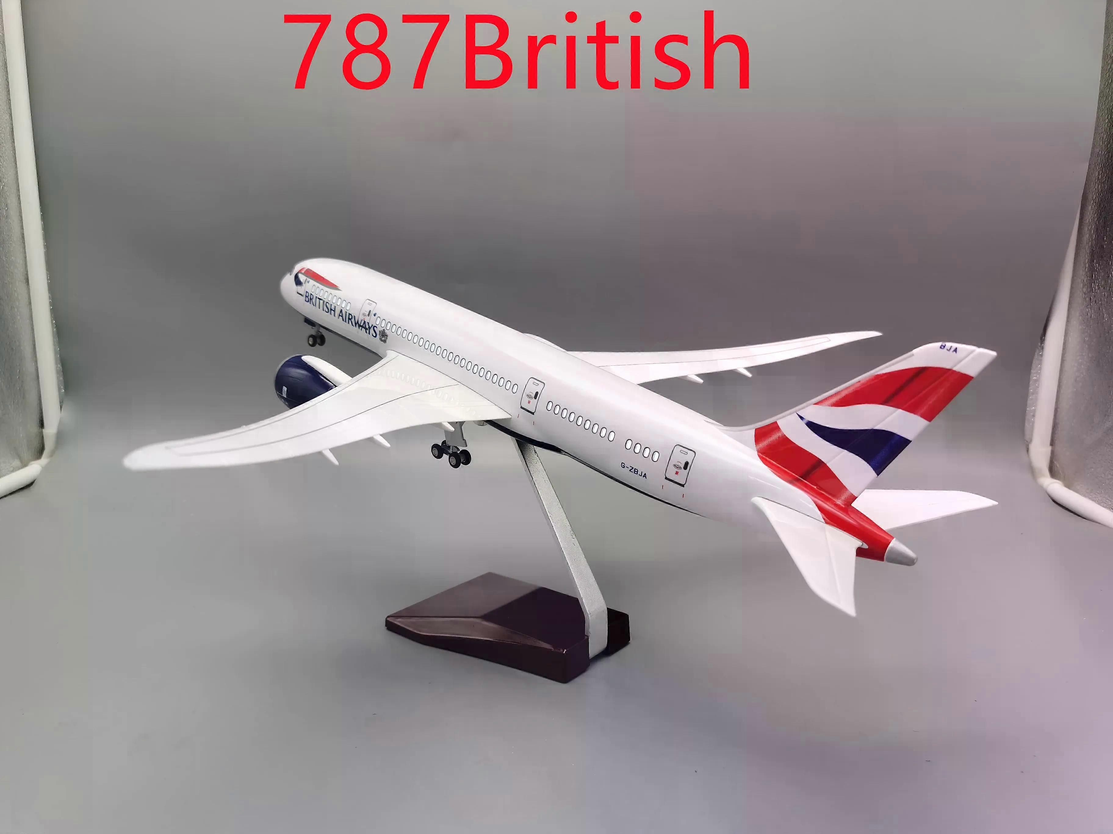 Toys Plane Scale A350 47CM British Airways Aircraft Model Airlines Model Light Wheel Diecast Resin Plane
