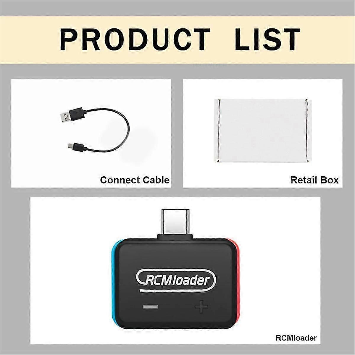 V5 RCM Loader+RCM Jig Clip Tool kompatibel med Nintend Switch NS-konsol med USB-kabel inbyggt program