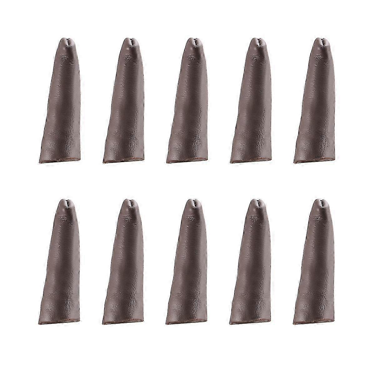 10PCS Leather Finger Protector Finger Thimble Guards Tools compatible Hand Craft Jewelry Making,