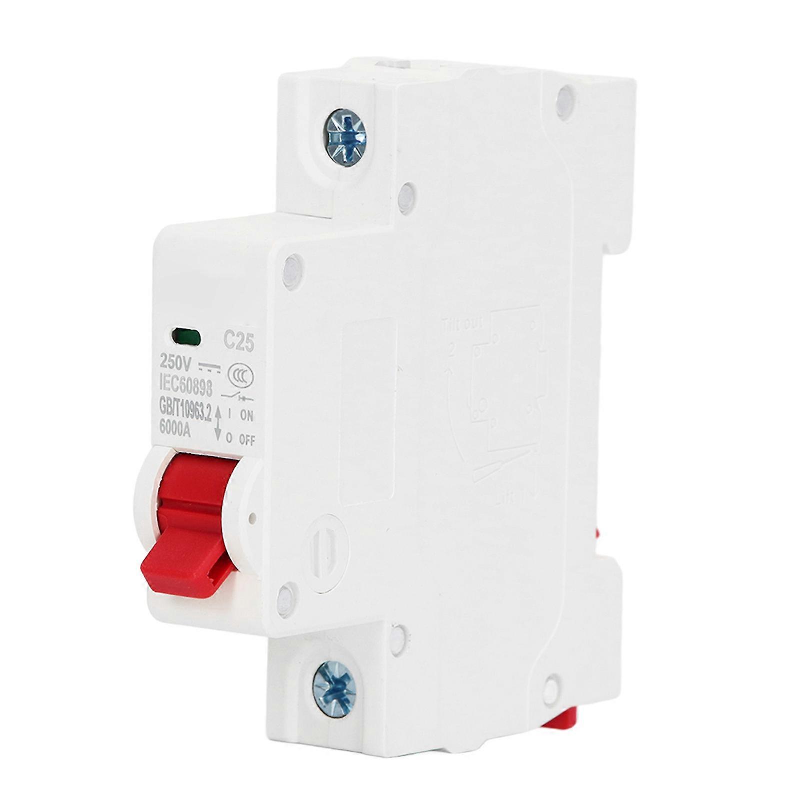 1P Circuit Breaker DIN Rail Mounting Short Circuit Overload Protection Switch DZ47 63Z C25 DC