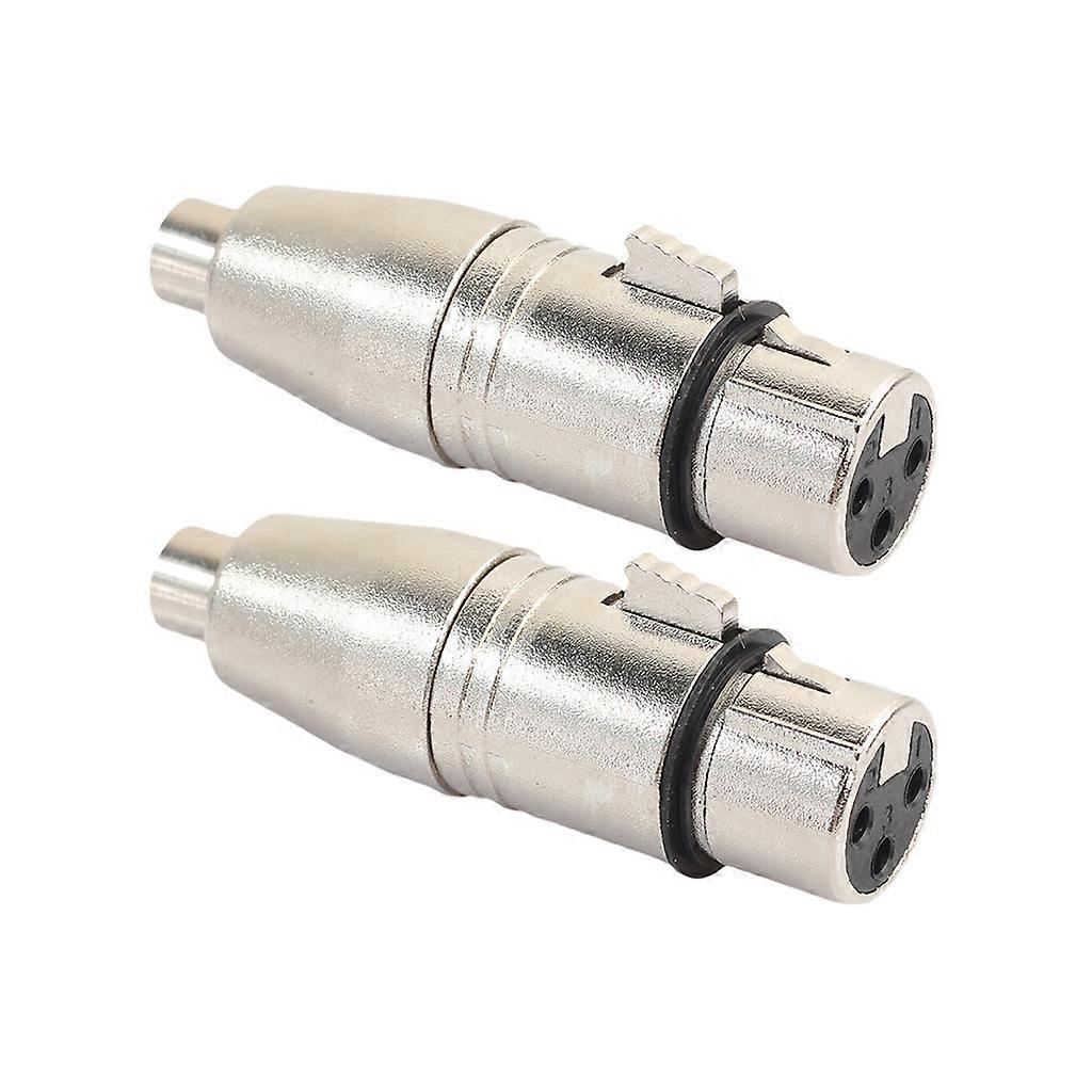 2Pcs/Lot XLR θηλυκό στο θηλυκό συνδετήρα προσαρμοστών ήχου RCA για το λευκό ηχείο μικροφώνου