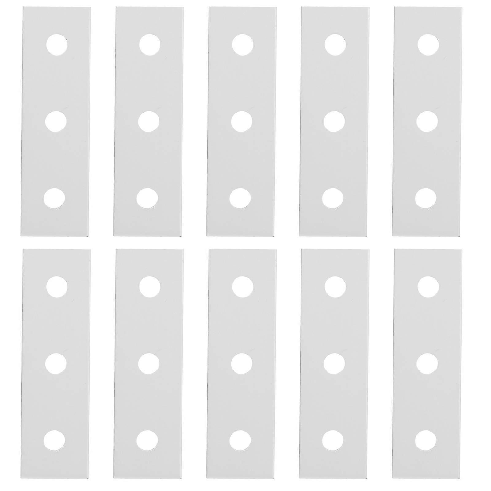 10pcs Aluminum Flat Connecting Joining Plate Flat Straight Mending Joining Plates