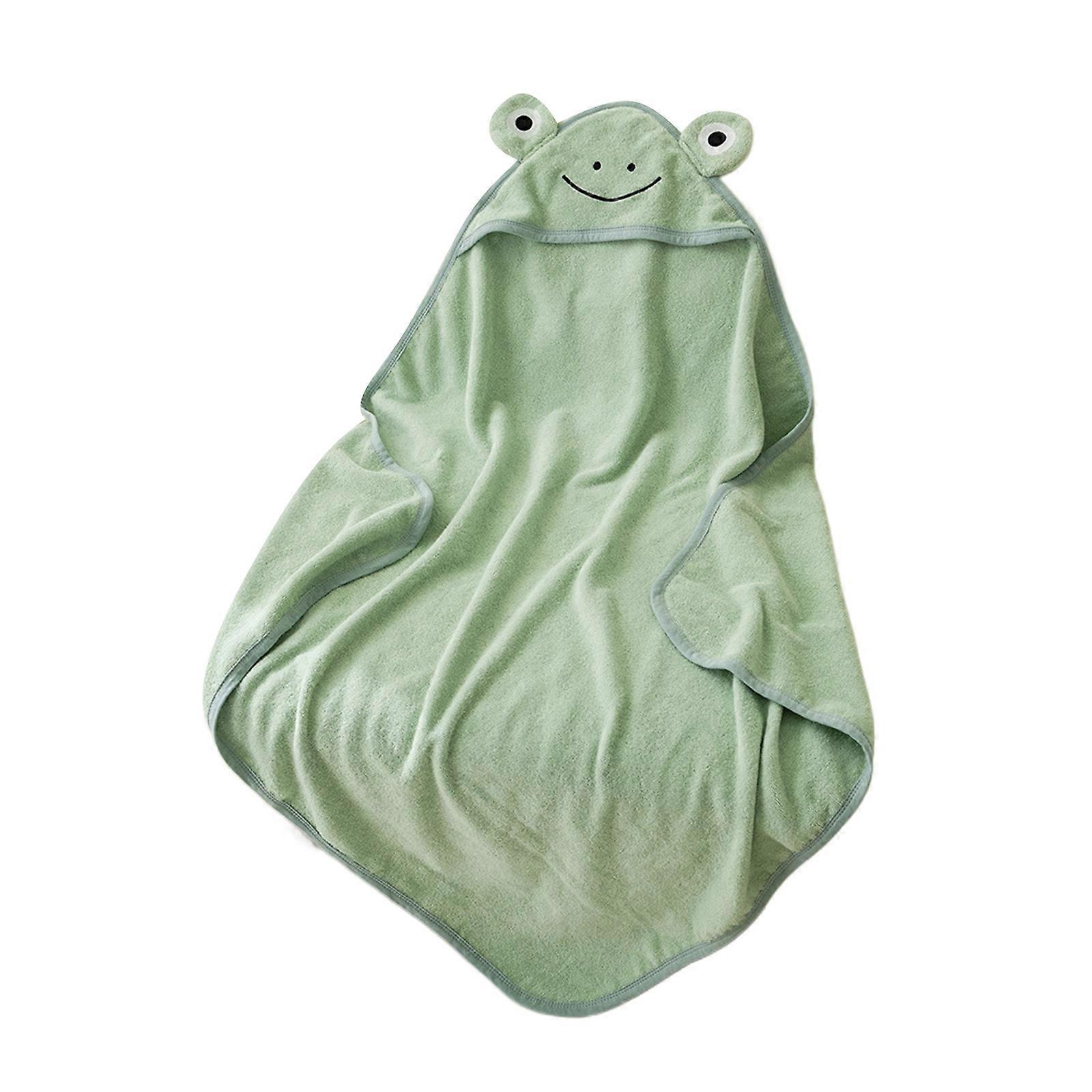 Cartoon Cotton Baby Swaddles Blanket Soft and Absorbent Infant Hooded Towel Drying & Warm Hooded Towel for Bath Time