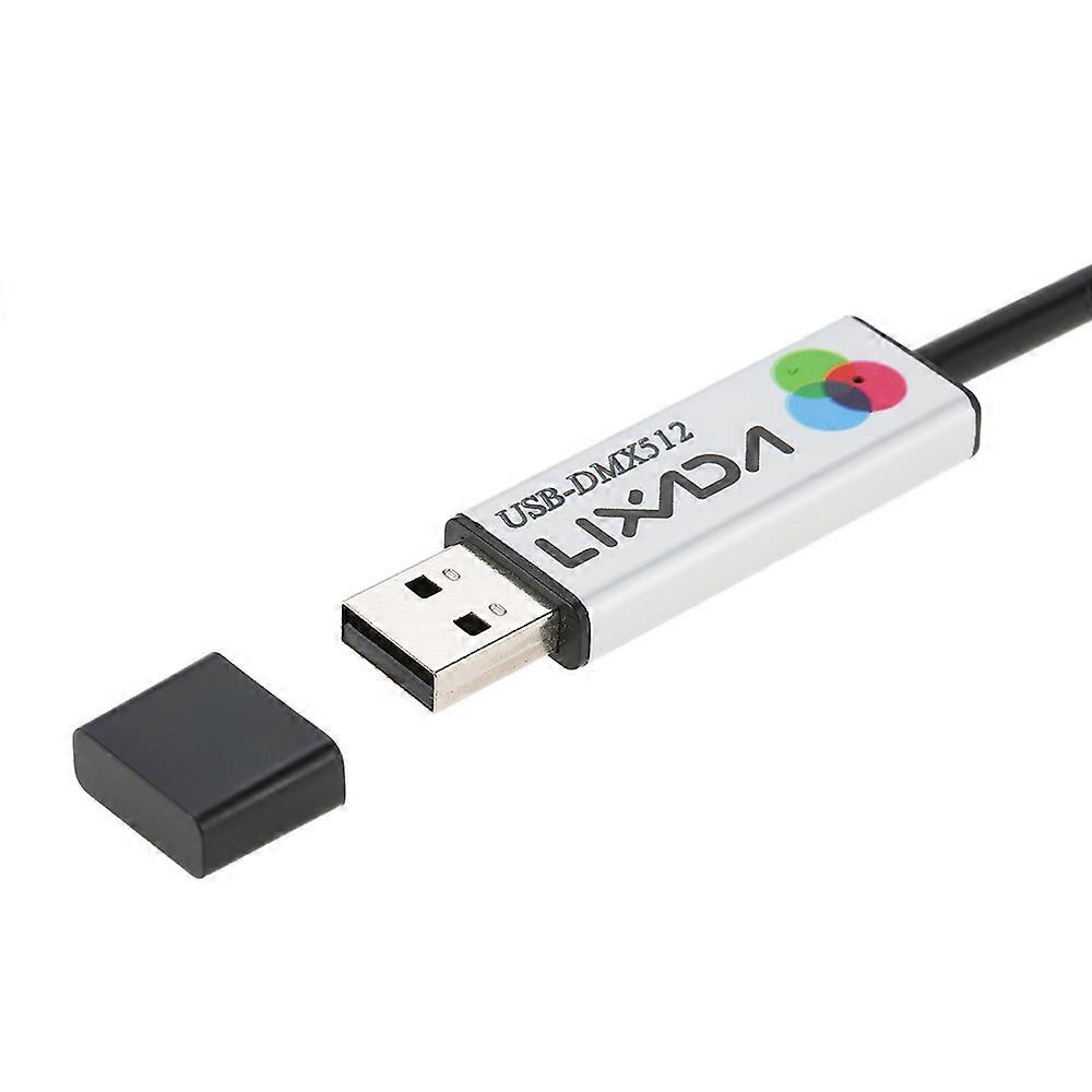 Adaptateur d'interface USB vers DMX Lixada LED DMX512 pour ordinateur PC, contrôleur d'éclairage de scène, variateur