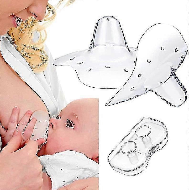 2Pcs Silicone Nipple Shield for Breastfeeding Newborn