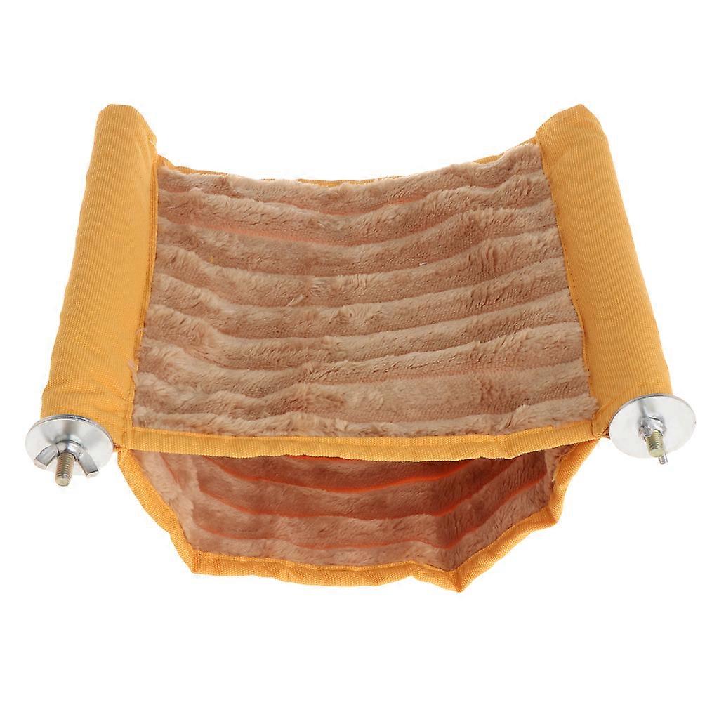 Pet Hammock Two Layers Hanging Cage Bed Soft Plush Fleece House Nest For L