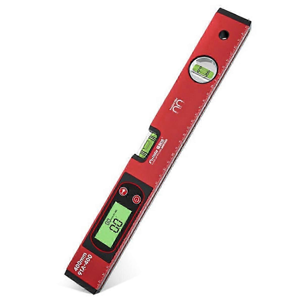FULIDA 40cm Digital Protractor Angle Finder: 0-90 Inclinometer, Electronic Level with Bubble, Magnetic Ruler
