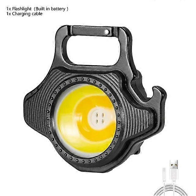 Mini Keychain Light COB Multifunctional LED Flashlight Rechargeable Portable Lantern Waterproof Work Light Outdoor Camping Torch Lamps