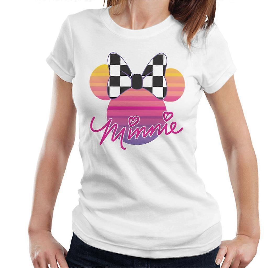 Disney Minnie Mouse Retrowave Head Women's T-Shirt