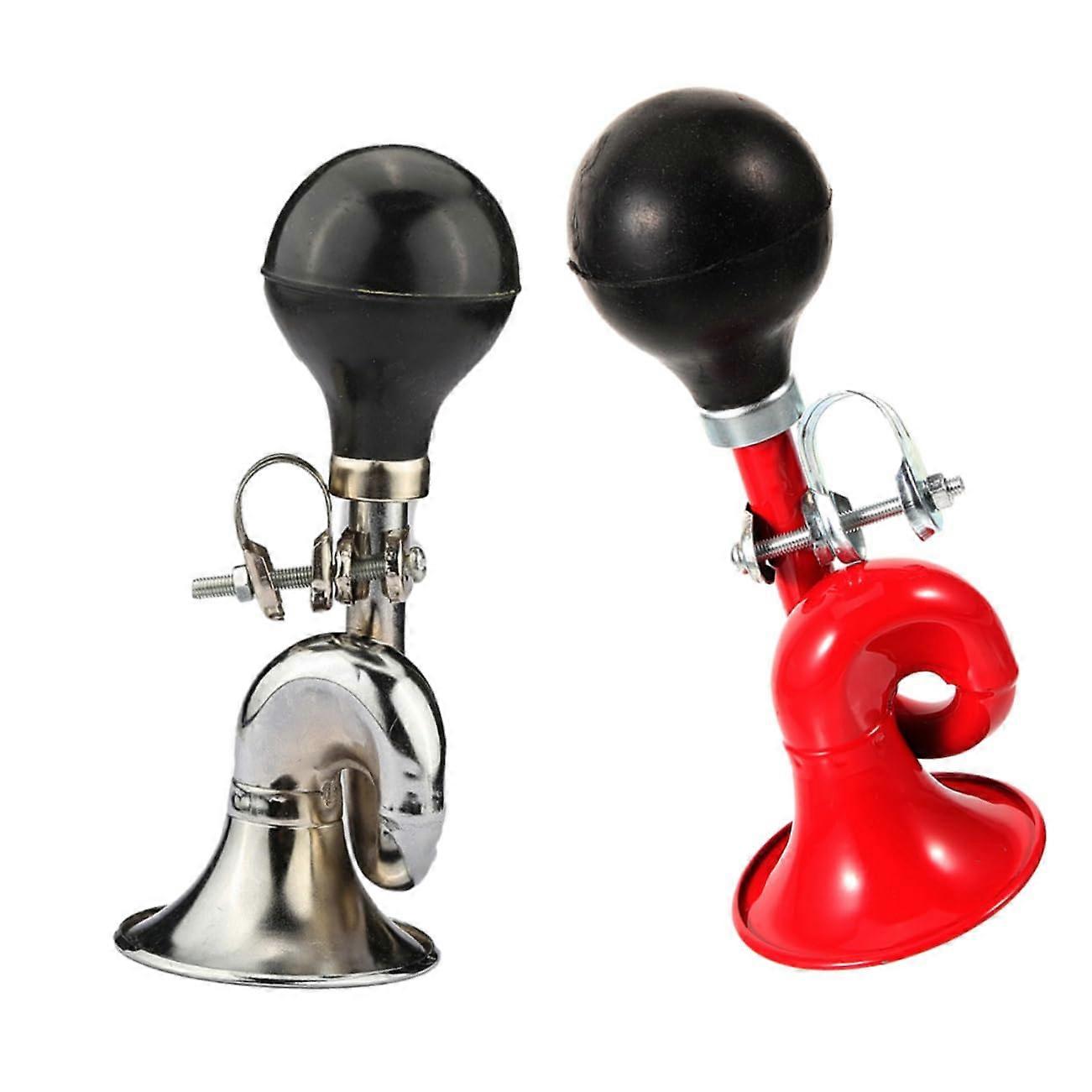 2pcs Retro Bike Horns for Mountain Biking, Loud Anti-Aging Bicycle Bugle Horns for Adults, Durable & Stylish Design