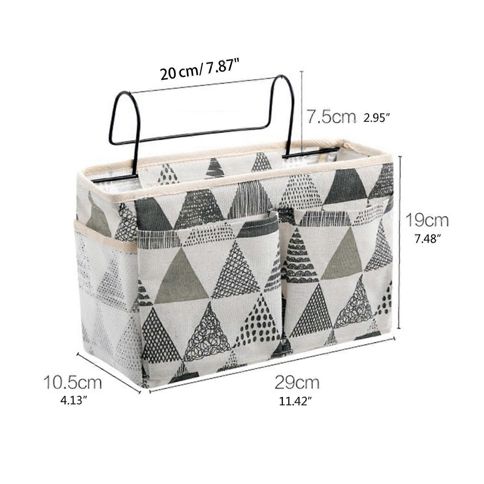 Bedside Caddy Bunk Bed Hanging Organizer with Hooks Baby Stroller Storage Bag