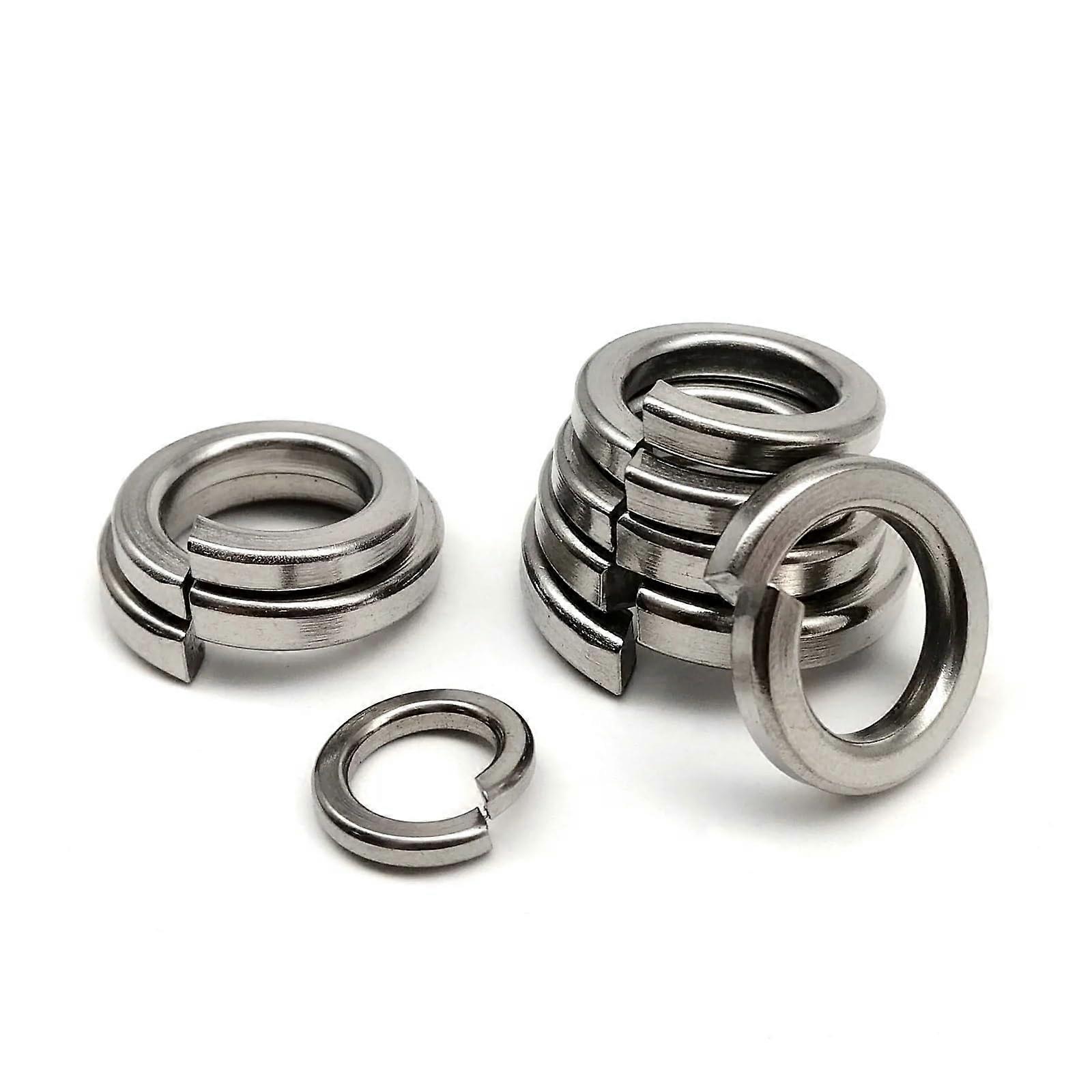 GB93 A2-70 304 Stainless Steel Spring Split Lock Washer Elastic Gasket M1.6 M2 M2.5 M3 M3.5 M4 M5 M6 M8 M10 M12 M14 M16 M20 M24(10pcs M12)