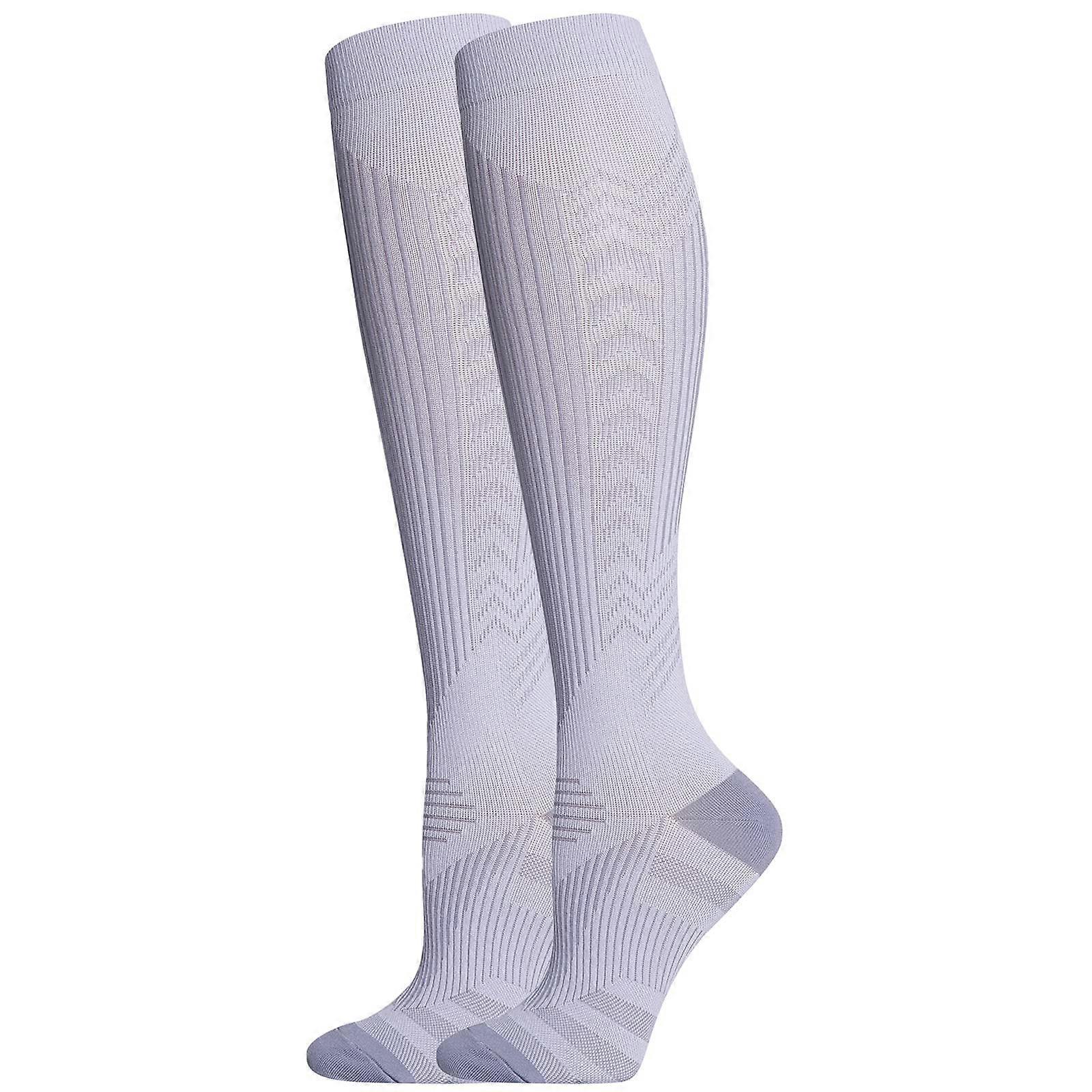 Compression socks for men and women 20-30 mmHg running support versatile athletic socks xx-large-3x-large 1 pair/light gray