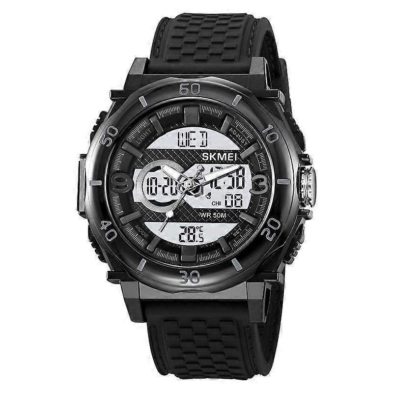 SKMEI 2098 Multifunktionale Männer 50M Wasserdichtes Thermometer Dual-Display Digitale Armbanduhr