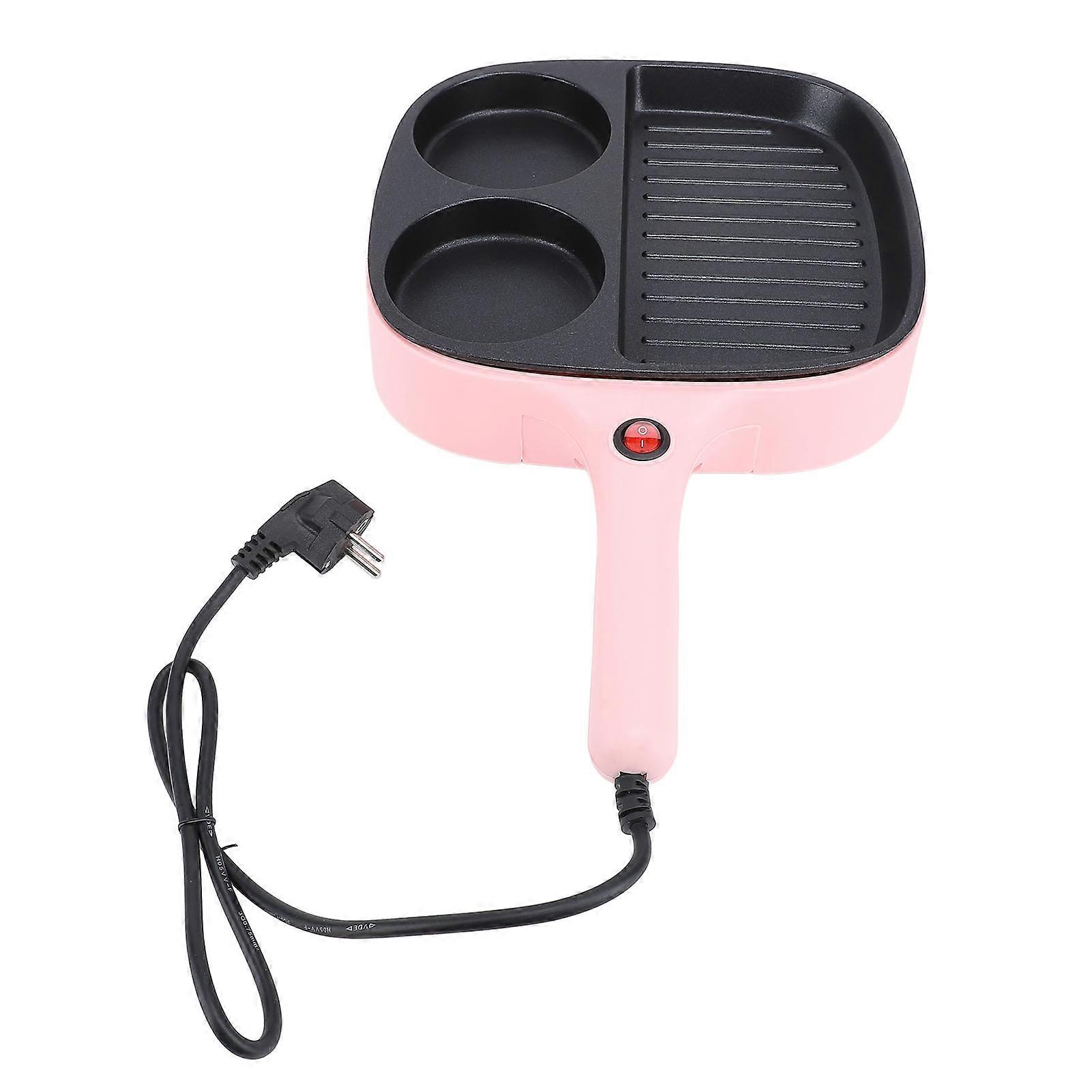 Breakfast Sandwich Maker Nonstick Electric Egg Divided Grill Pan Breakfast Machine Burger Maker Pink