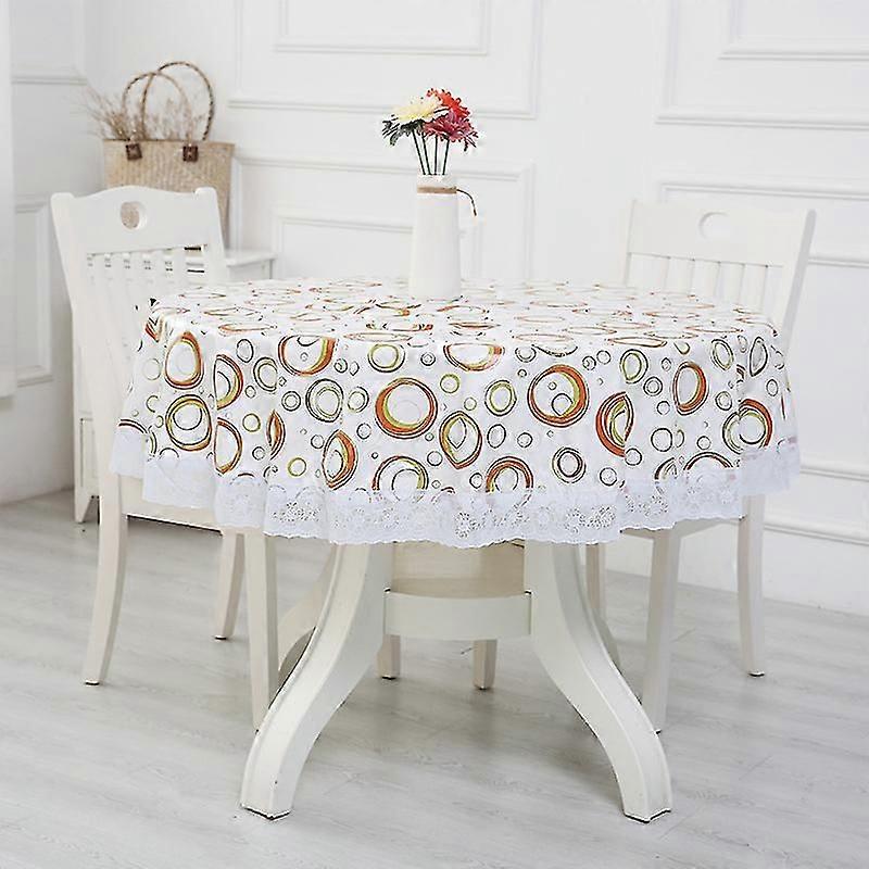 Round Tablecloth Grey Polyester Round Table Cloth Wipe Clean 180cm Wrinkle Free And Stain Resistant Circle Table Cloth