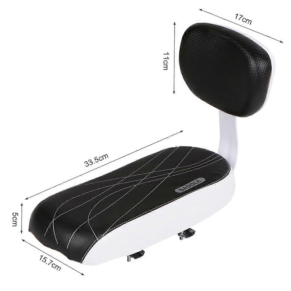 Bicycle Back Seat Cycle Bike Bicycle MTB PU Leather Soft Cushion Rear Rack Seat Children Seat with Back Rest