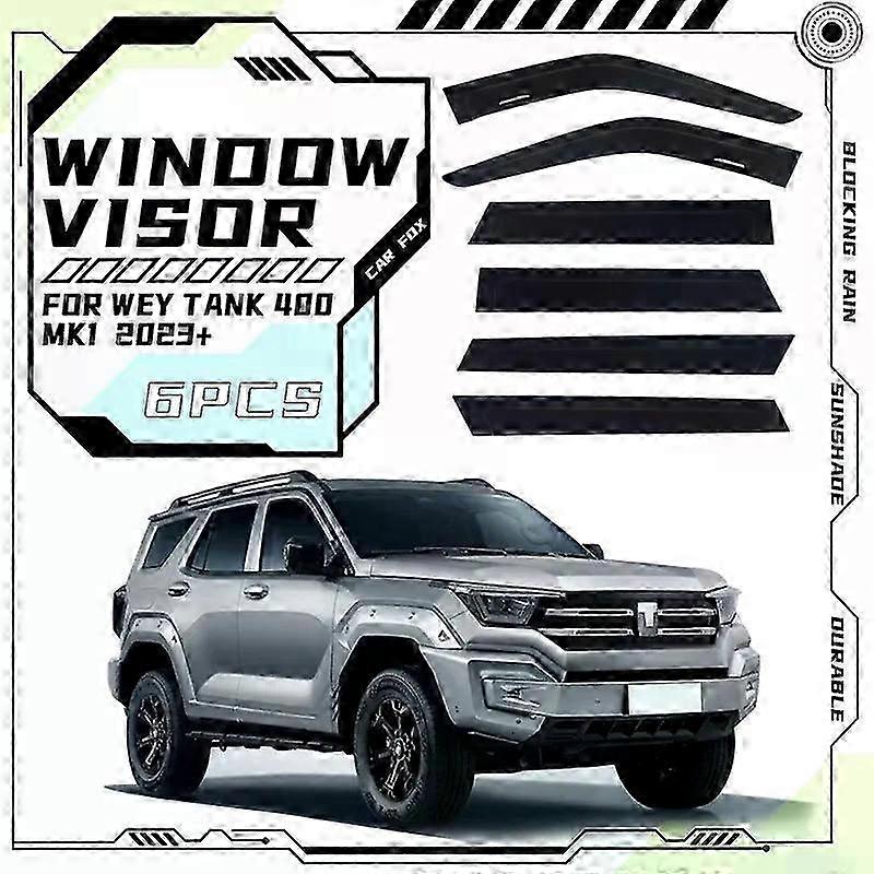 Applies To Door Visor For Wey Tank 400 2023+ Window Visor Vent Wind Deflectors Visors Rain Guard Shades Visor