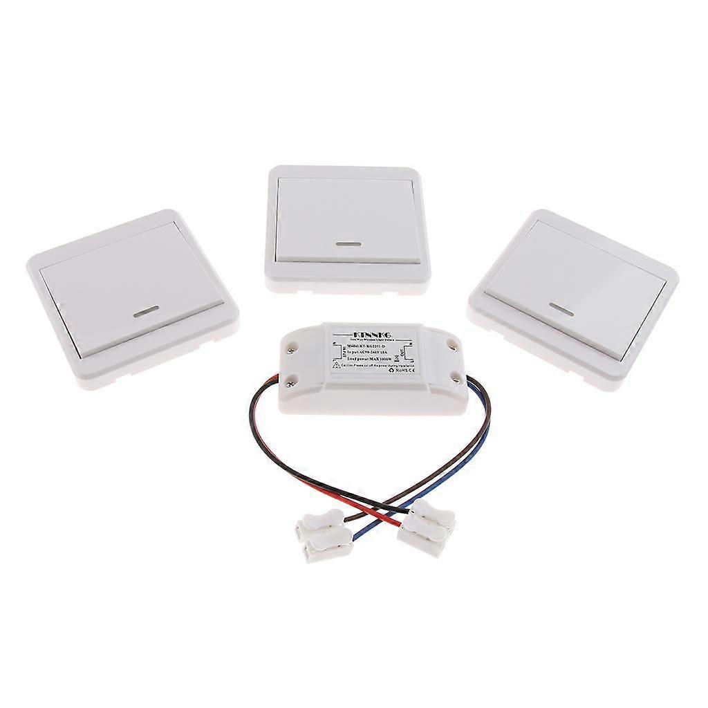 Smart Wireless Remote Control with 3 Home Lights Switches for LED Bulb Up to