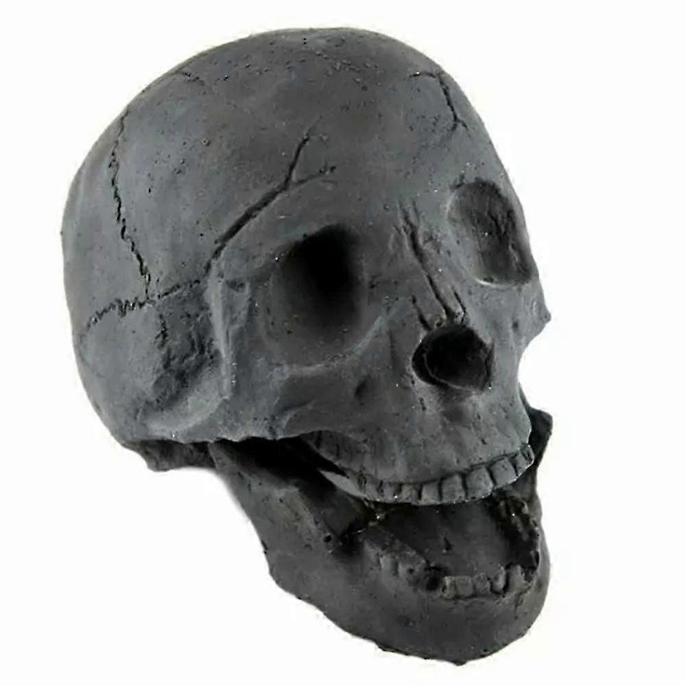 Ceramic Halloween Decor Fireproof Fire Pit Skull Wood Fireplace Firepit New