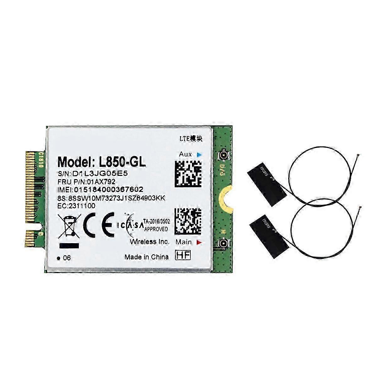 L850 WiFi Card+2XAntenna 01AX792 NGFF M.2 Module for T580 X280 L580 T480S T480 P52S